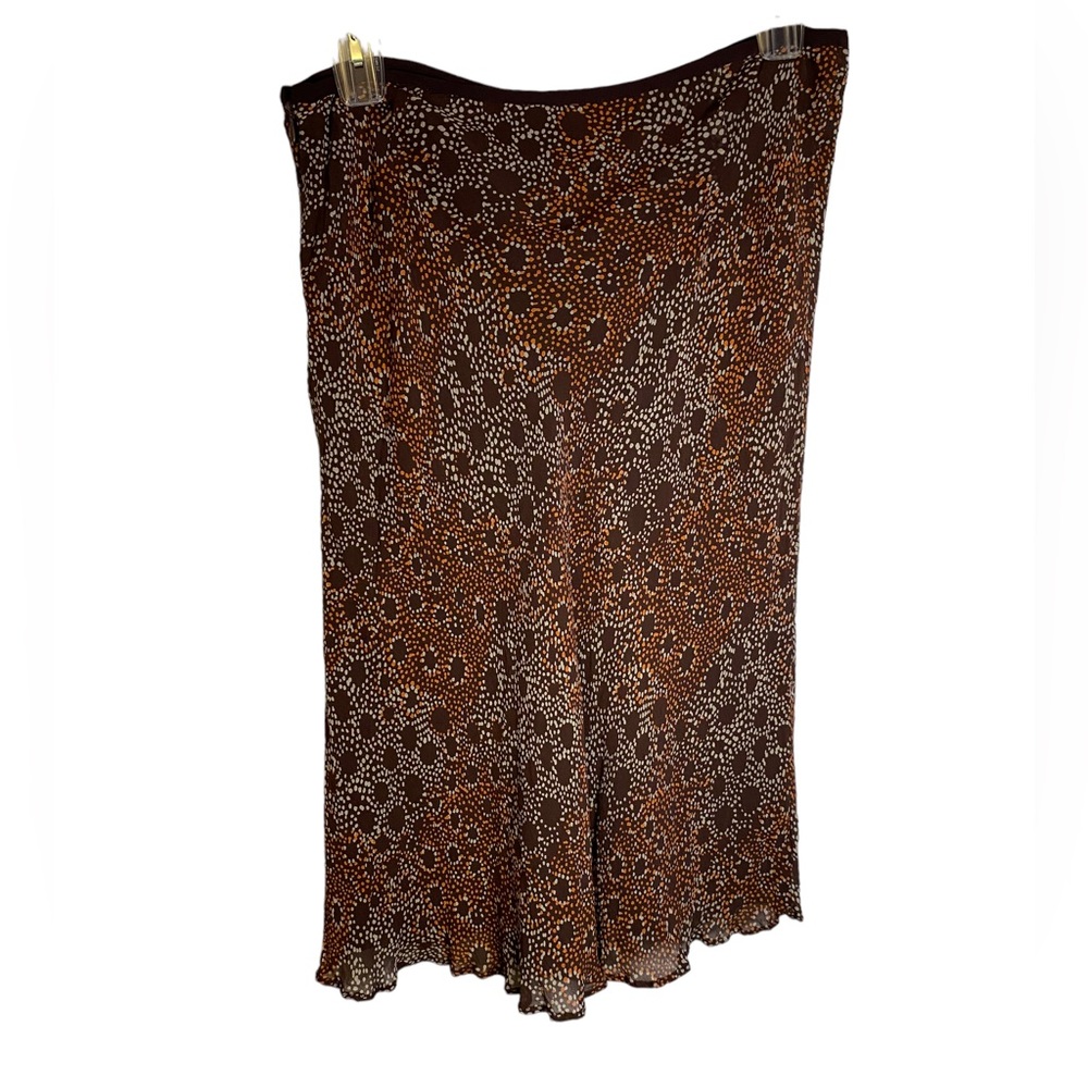 Style & Co. Y2K Brown and Orange Midi Skirt Woman’s Size 16